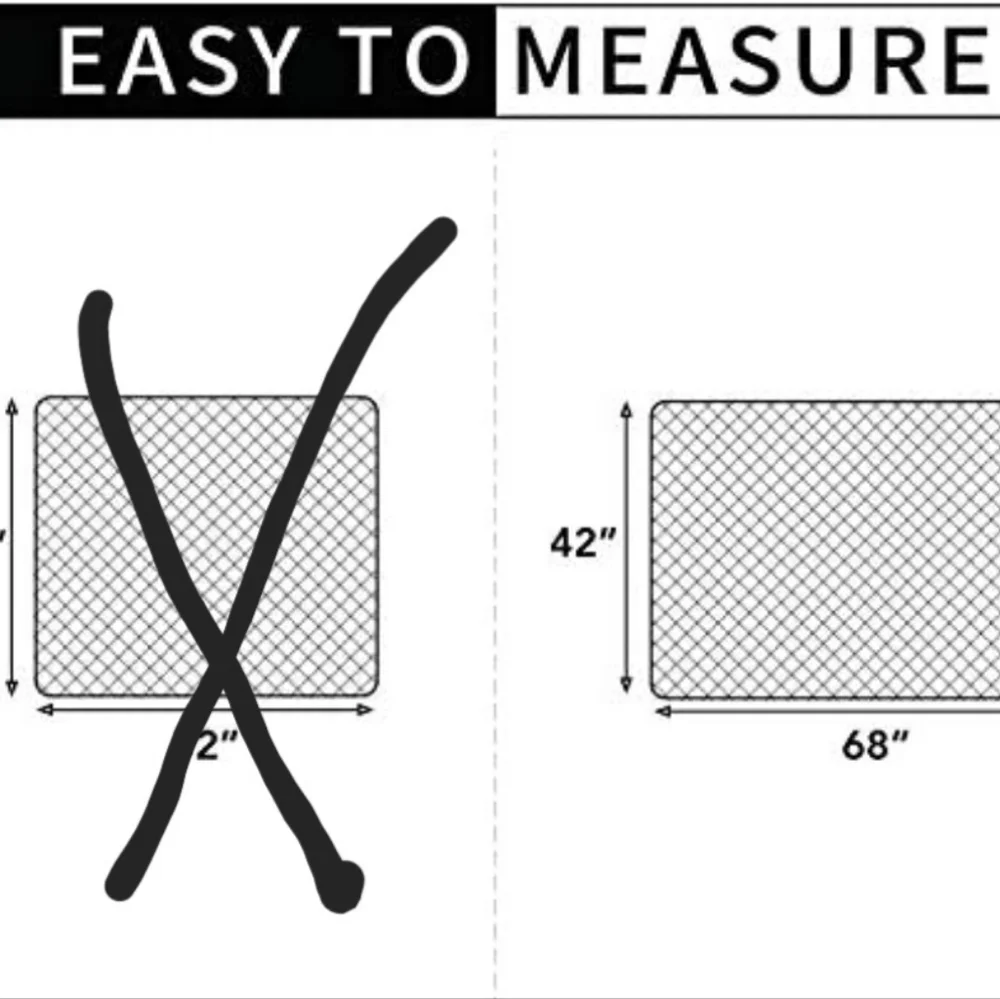 New in packaging! Reversible rectangular chaise couch cover mat